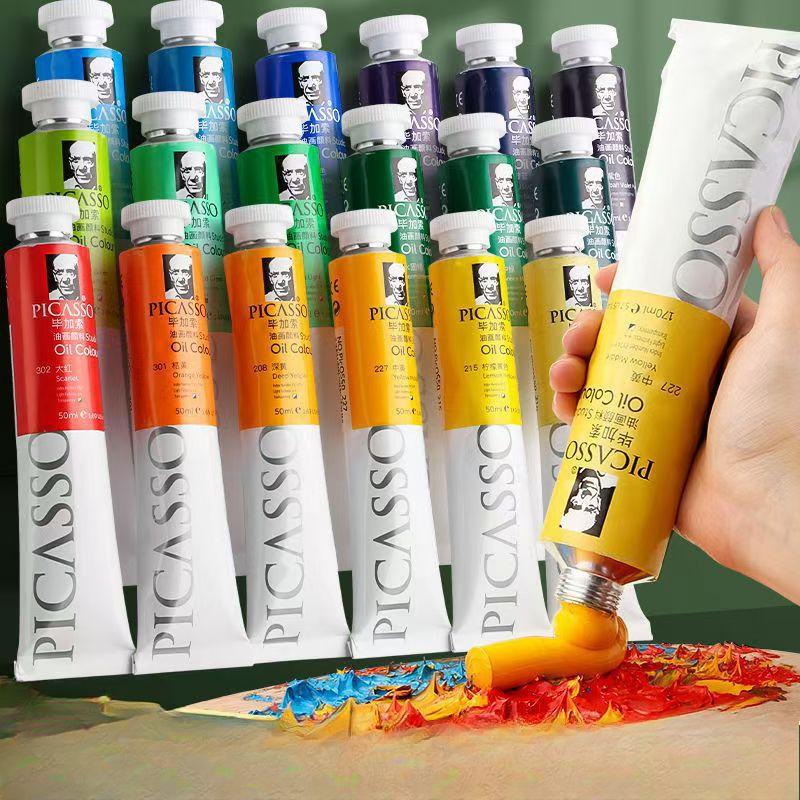 50/170ml Beginners Oil Paint Tubes Set  Artist Painting Supplies Starter Kit