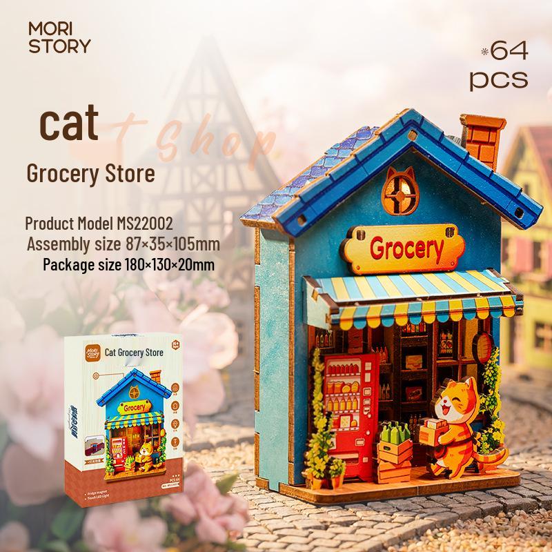 Yemori Monogatari Little Bear Coffee Shop DIY Miniature Wooden Model Kit