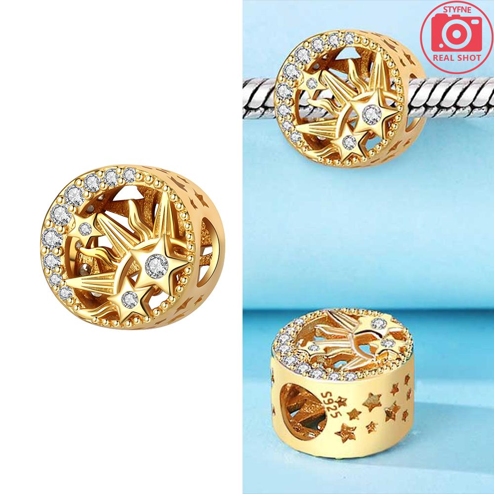 Exquisite Charm Gold Pearl Pendant Heart Love Beads Fit Copper Bracelet Jewelry Women Gift Diy Valentine'S Day Gift Necklace