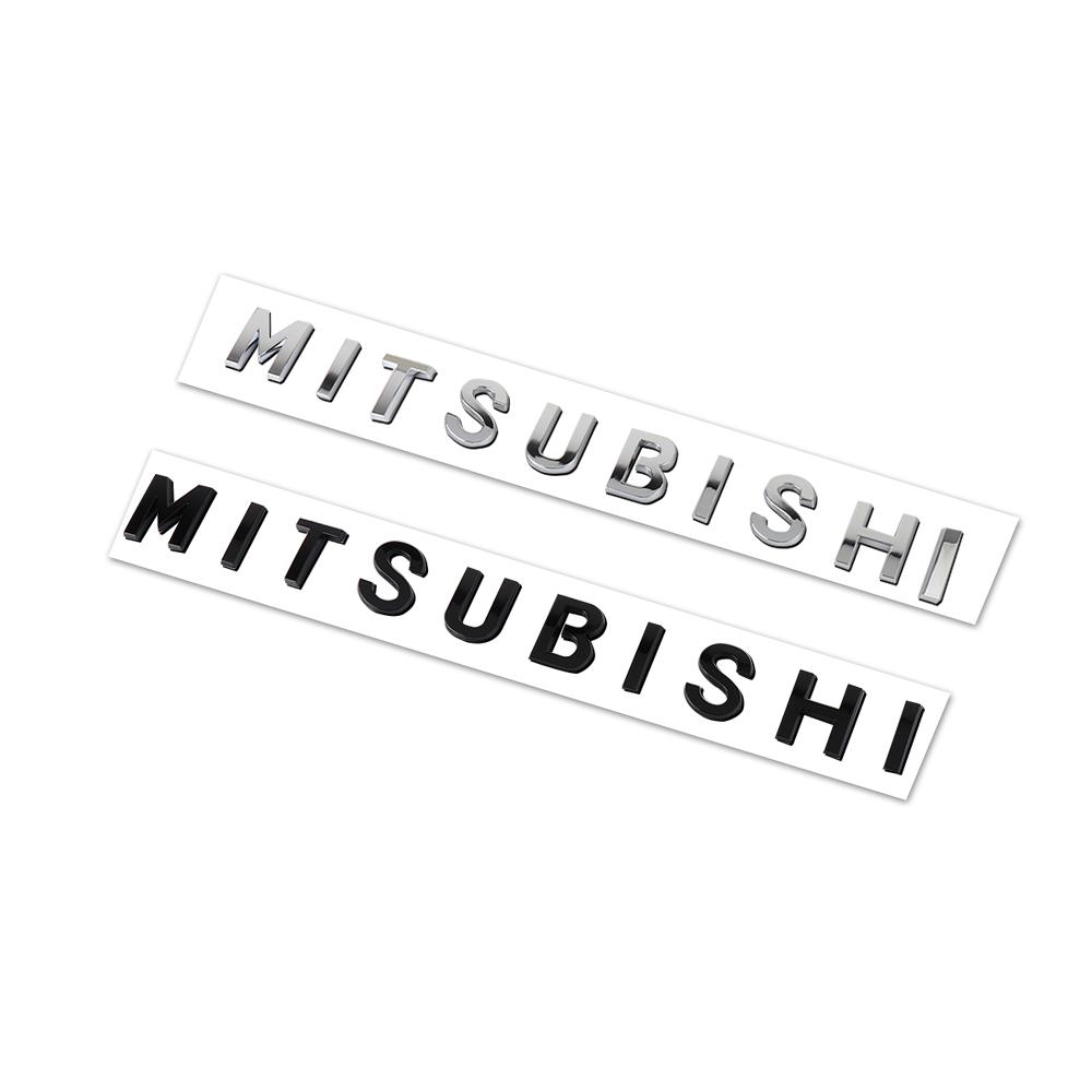 Car Front Head Emblem Stickers Styling Expression 3D Letter Sticker For Mitsubishi Ralliart Lancer Pajero EX Outlander ASX L200