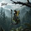 Home Interior Decorations Stained Glass Style Skeleton Fairy Window Hanging Suncatcher Acrylic Decorative Ornament with Butterfly Wings Elegant Party