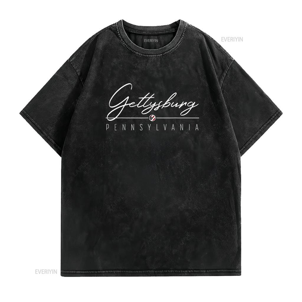 Gettysburg PA Women S T Shirt Trendy with Unique Design Vintage Washed Designer Clothes Fashion Soft Slightly Unisex Homme