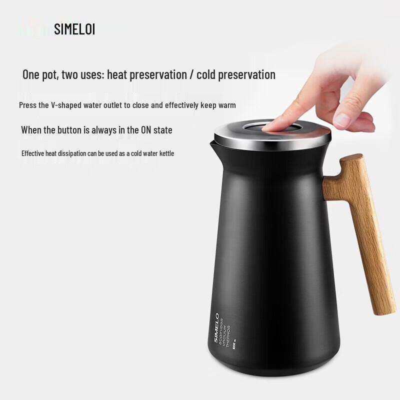 Schmeler Stainless Steel Insulated Pot with Oak Handle