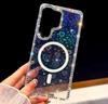 Samsung S11Ultra flash diamond IMD strong magnetic mobile phone case S11FE flash powder laser love S11 protective case