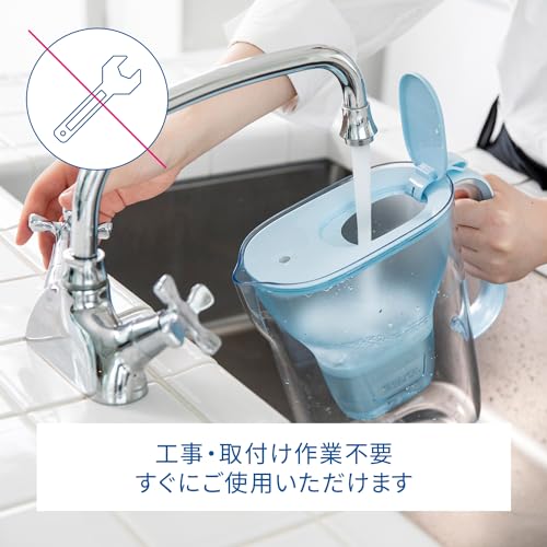 BRITA Water Filter, Jug-Style, Tested for PFOS/PFOA Removal, Filtered Water Capacity: 1.15L (Total Capacity: 2.2L) [Official Japanese Product] Include