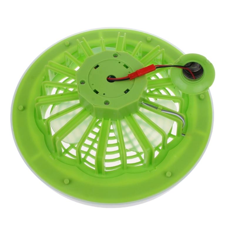 Ceiling Fan Light E27 Lamp Head Cooler Fan with Remote Control Adjustable Wind Speed for Study Bedroom Bathroom