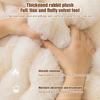 Thickened Plush Chair Seat Rabbit Plush Chair Seat Pads Office Seat Cushion  Home