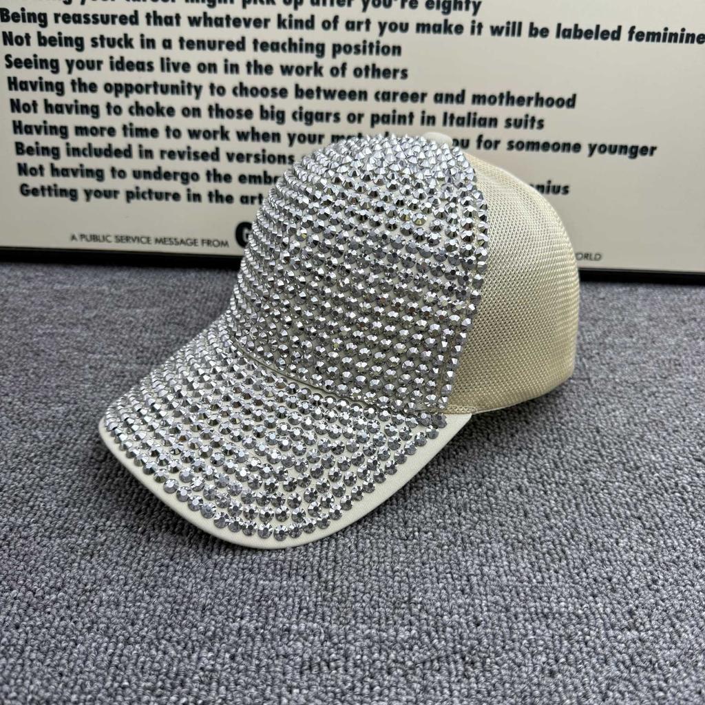 Heavy Industry Diamond Full Diamond Baseball Cap Women's Summer Mesh Breathable Light Luxury Style Small Face Big Head Circumference Sun Hat