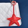 Keychain Pendant Hand-Stitched Rivets Imitation Leather Star Shape Lightweight Bag Charm Keys Suitcases Accessory