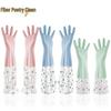 Fleece-Lined Waterproof Rubber Gloves for Dishwashing and Laundry
