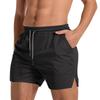 Heren Sportshorts met Trekkoord Tailleband Lichtgewicht Sneldrogende Stof Mesh Zijsplits Zoom Ritszakken voor Training Hardlopen Sportschool Workout