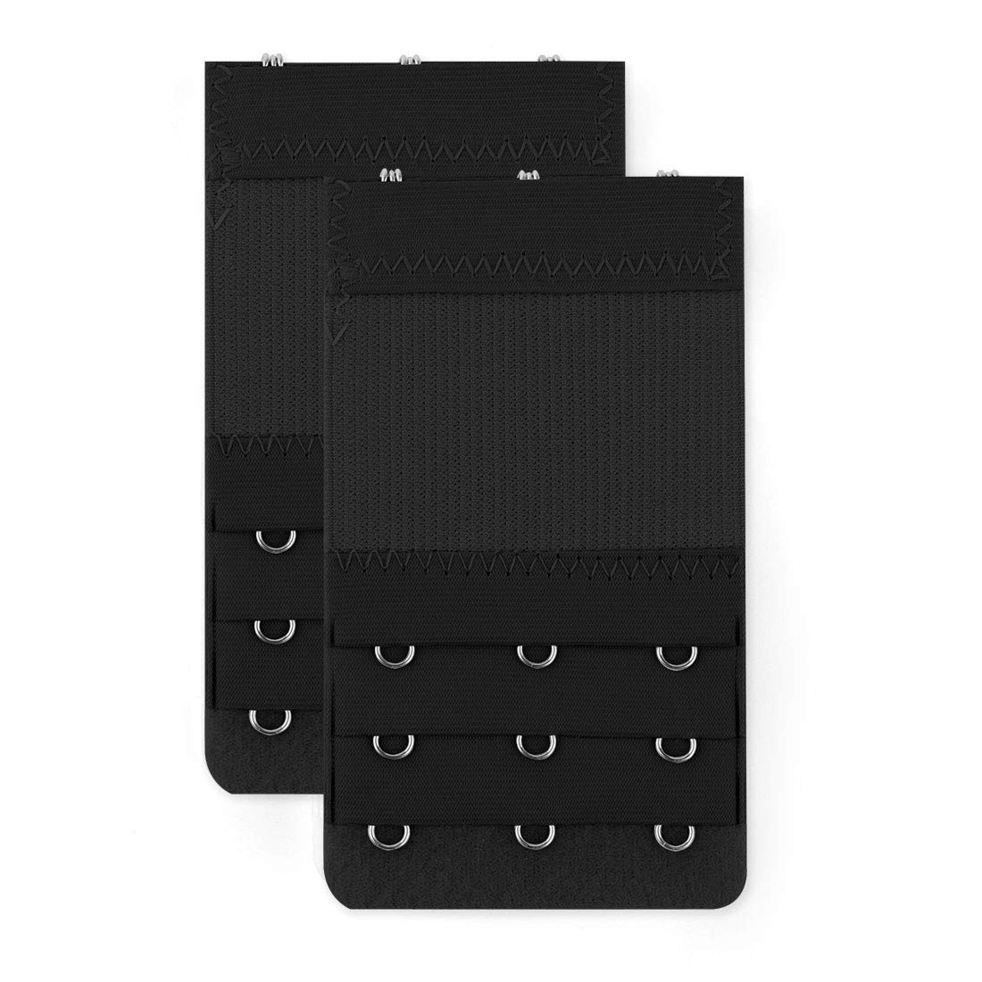 

uxcell Удлинитель бюстгальтера Регулируемый бюстгальтер 3 крючка, Крючки, 4-уровневые крючки, Эластичный, Женский, Крючки, Черный, 2 шт.