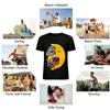 Melting Skeleton Hand Cover Laugh Graphic Tee Pure Cotton T-shirt