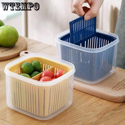 Kitchen Drain Fresh-keeping Box Refrigerator Side Dish Storage Box Kitchen Sealed Freezer Fresh-keeping Box