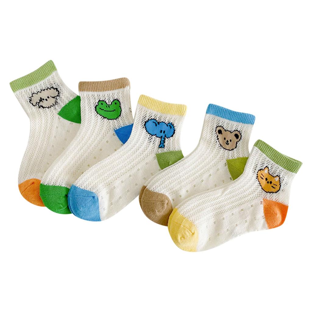 Infant Socks Floor Socks Summer Socks Cartoon Bear Thin Breathable Autumn Cartoon Fashion 5pcs baby clothes