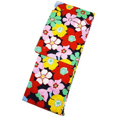 Kimono Summer Flowers [Stylish Iroha] Yukata, Ready-made, (navy Blue)