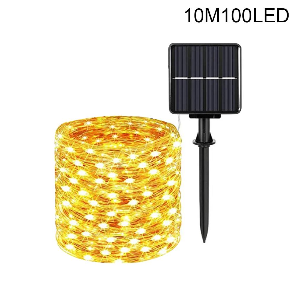Runtow LED Fairy String Lights, 8 Functions Outdoor Solar Power Light Garland ,Wedding Party Christmas Lamp For Tree Decor
