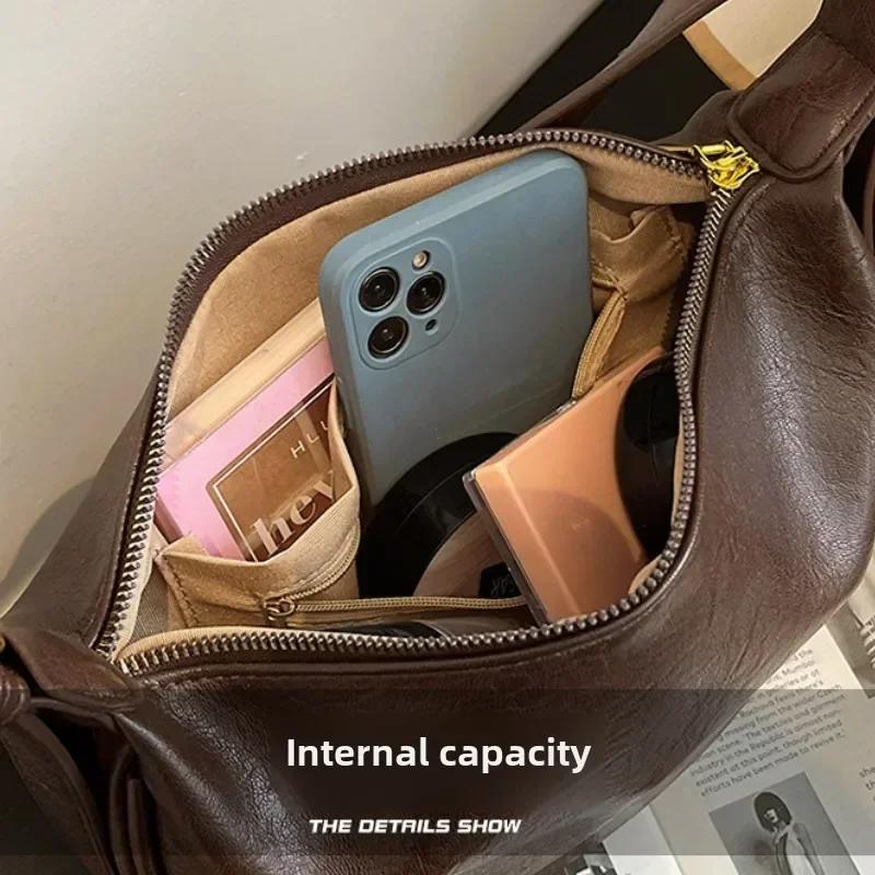Large Capacity Luxury Handbags Crossbody Bags for Women Solid Soft Shoulder Bags Female Casual Travel Hobos Bag Vintage Sac New
