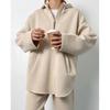 Womens Casual Hooded Zip-Up Two-Piece Set Long Sleeve Top Pants Streetwear Outfit S M L XL