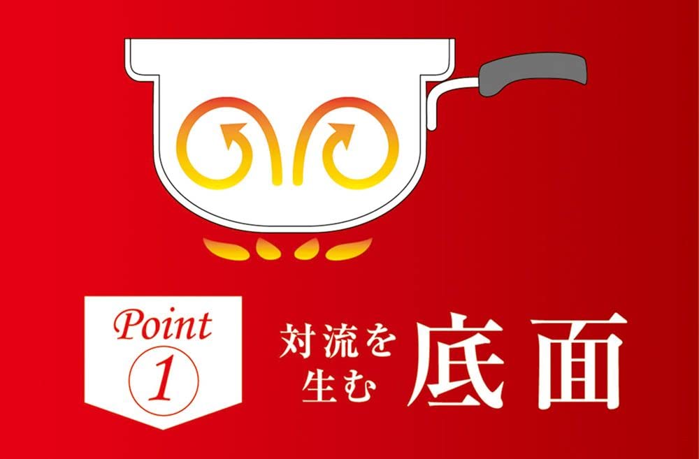 TAKARABUNE Returner - Kompatybilny z indukcją, Garnek zapobiegający wykipieniu, 18cm (RTN-01)