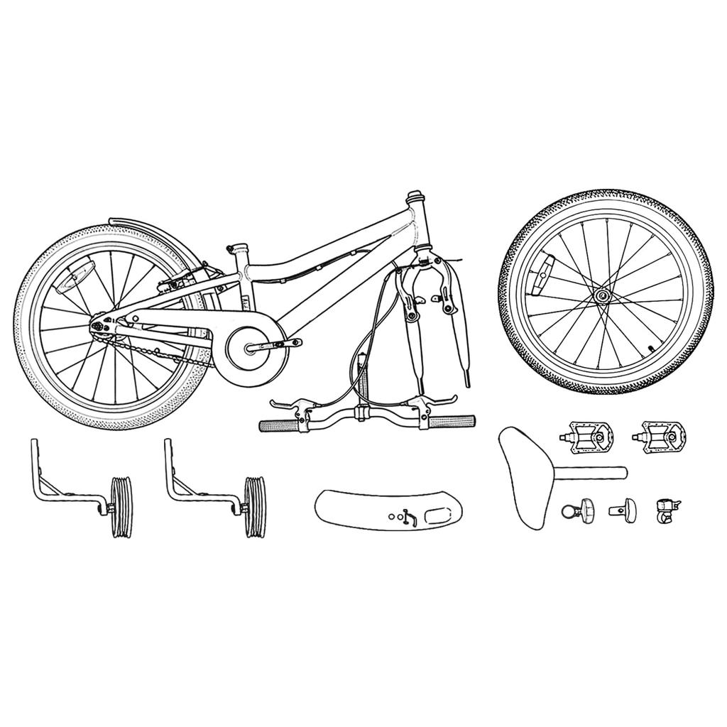 Kids  Bicycle 16 Inch for Ages 4 6 Green & Black