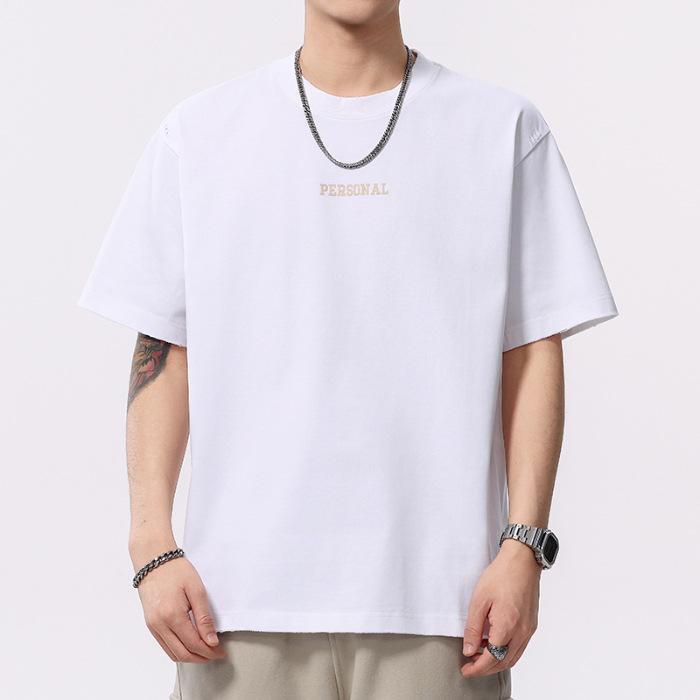 

Large Size New Men s Summer Thin Short Printed Letter Pullover Short-sleeved T-shirt 4XL белый