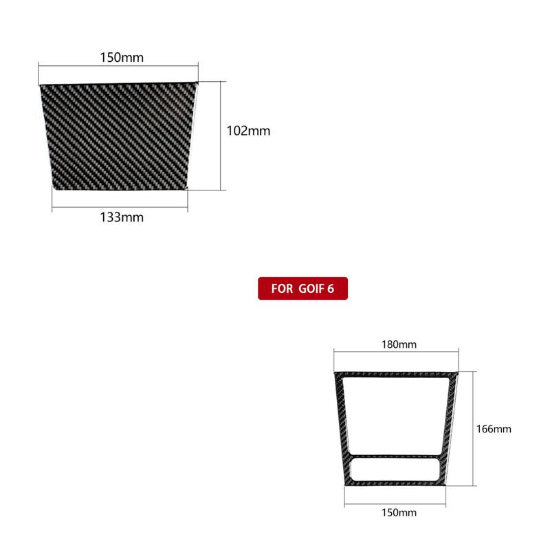 For VW GOIF 6 08-12 GTI MK6 Car Accessories Carbon Fiber Gear Panel Shtray Frame for Golf MK6 Interior Decoration Car Sticker 5D