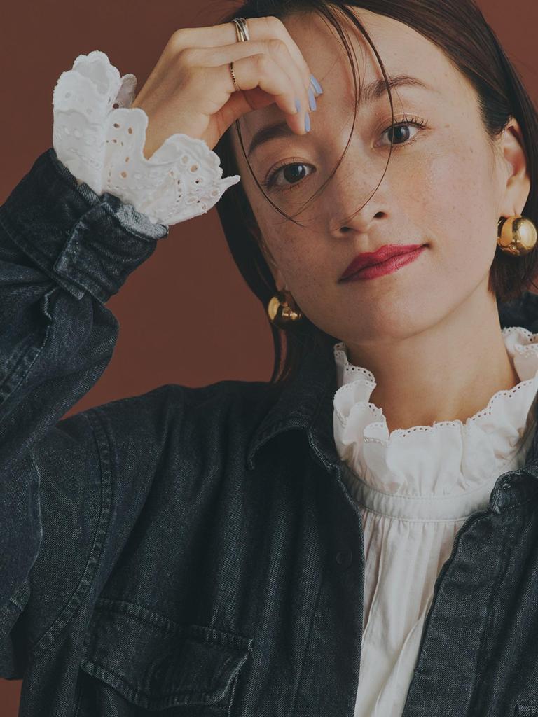 Cohen MIYAKO TAKAYAMA 2-Way Stand Frill Blouse 76106450216 0370 OFF WHITE(03) L