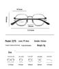 Unisex Polygonal Titanium Eyeglass Frame for High Prescription Myopia with Anti-Blue Light (Model 2275)