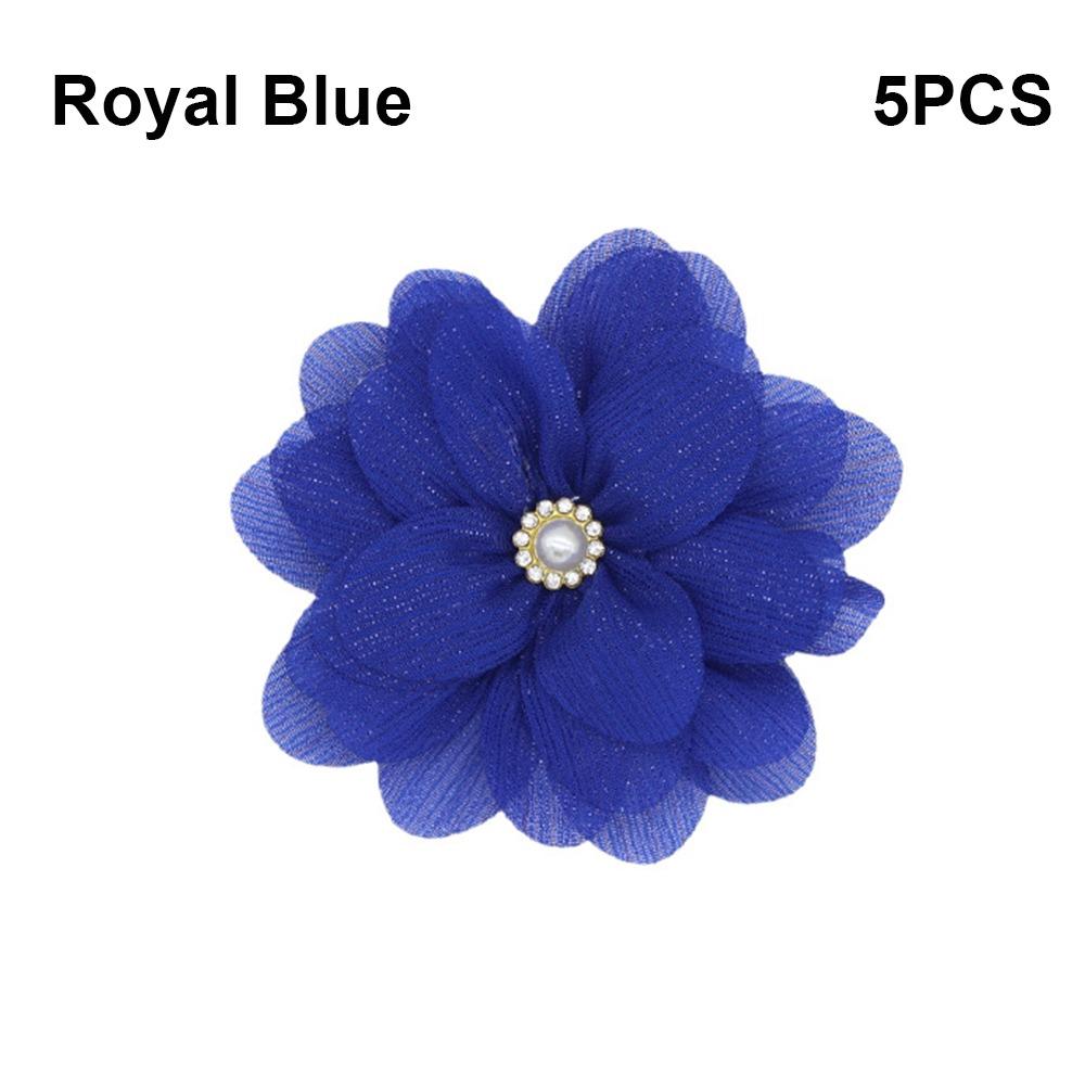 5PCS Chiffon Chiffon Flower Embellishment Handmade Material  Clothes Decoration