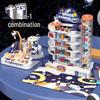 Kids' Space Adventure Parking Lot Toy with 9-Track Car Race for Ages 1-6