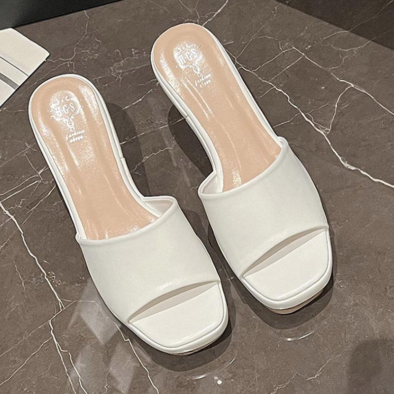 

Wedge heel slippers fashion outer wear thick-soled muffin bottom beach slippers women s skirt women s high-heeled slippers 34 білий