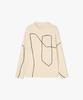 LIBERCLASSY [24Fw] Lkd51421 Ivory Line Embroidery Knit Pullover