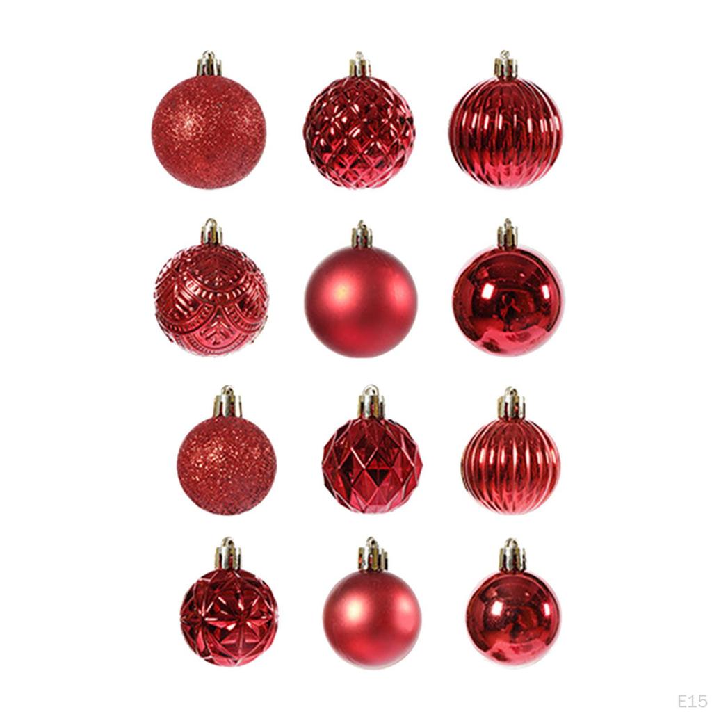 48 Pieces Christmas Balls Pendant Shatterproof for Party Wedding Decor