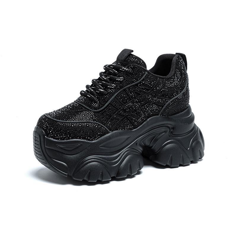 Damen 9CM Versteckter Absatz Dad Schuhe - Herbst 2025 Sternenhimmel Freizeit-Sneakers