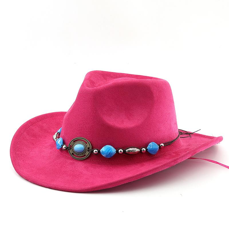 Casual Denim Ancient Jazz Hat Ethnic Style Woolen Hat Felt Ancient Suede Hat Cowboy Hat