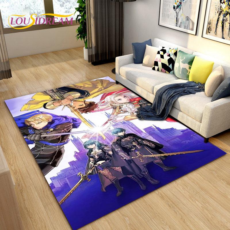 Fire Emblem Series Game Gamer Area Rug,Carpet Rug for Living Room Bedroom Sofa Doormat Decoration, Kids Play Non-slip Floor Mat