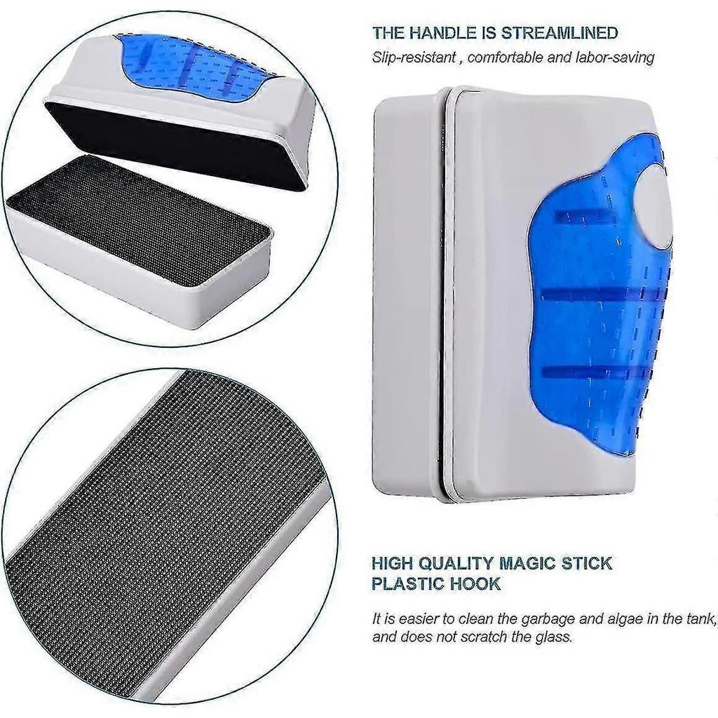 2025 Latest Model Magnetic Aquarium Fish Tank Glass Cleaner Brush Magnet Cleaning Equipmen