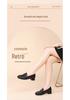 Red Dragonfly Women's Genuine Leather Slip-on Shoes, 2025 Autumn Style, Thick Sole, Square Toe, Chunky Heel.