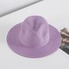 Summer Wide Brim Straw Hat Women And Men Outdoor Sun Protection Beach Panama Cap Solid Color Travel Holiday Visor Caps