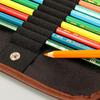 36/48 Holes Wrap Roll Up Pencil Bag Pen Case Holder Storage Writing Supplies Stationery Supplies Cosmetic Bag Pencil Pouch