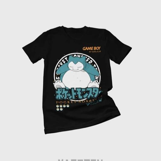 Unisex Pokemon Snorlax Anime Herren T-Shirt 2026 Sommer Y2k Baumwolle Damen Kurzarm-T-Shirt Streetwear Lässiges Oberteil Cartoon Grafik-T-Shirt