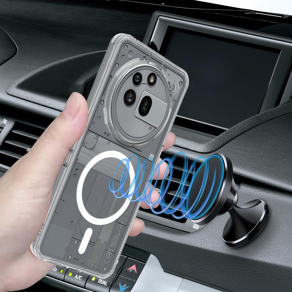 For Nothing Phone (3a) Pro Clear Phone Case Compatible with MagSafe TPU+Acrylic Back Cover