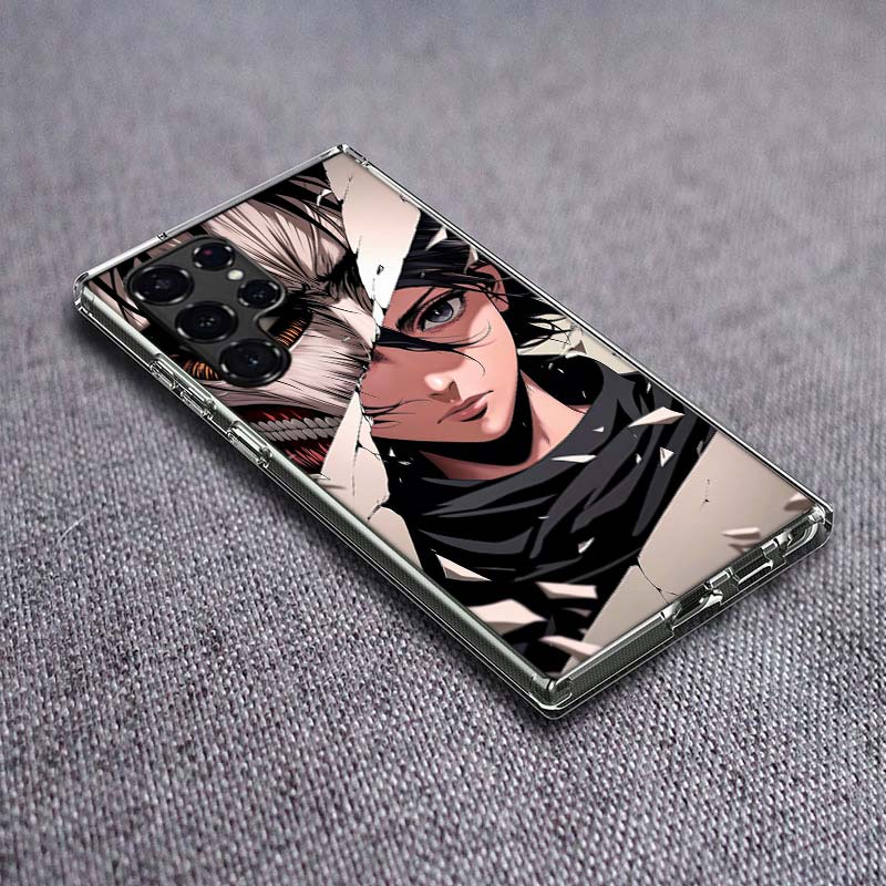 Character MIKASA Phone Case For Samsung Galaxy S24 S23 S21 S20 FE S22 S26 Ultra S25 Edge S10 Plus Cover Clear TPU Capa Shell Coq