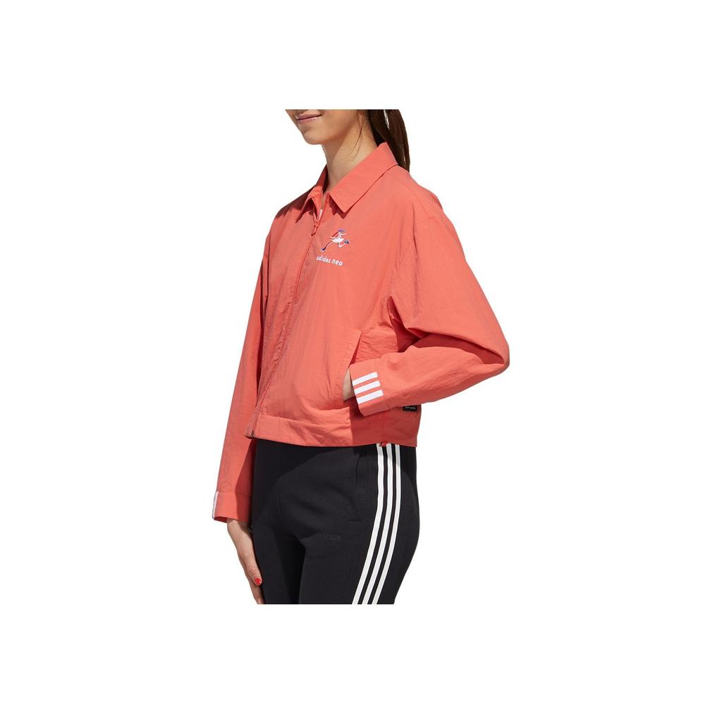 Adidas Neo Short Sports Jacket Women Jackets Orange GP5811