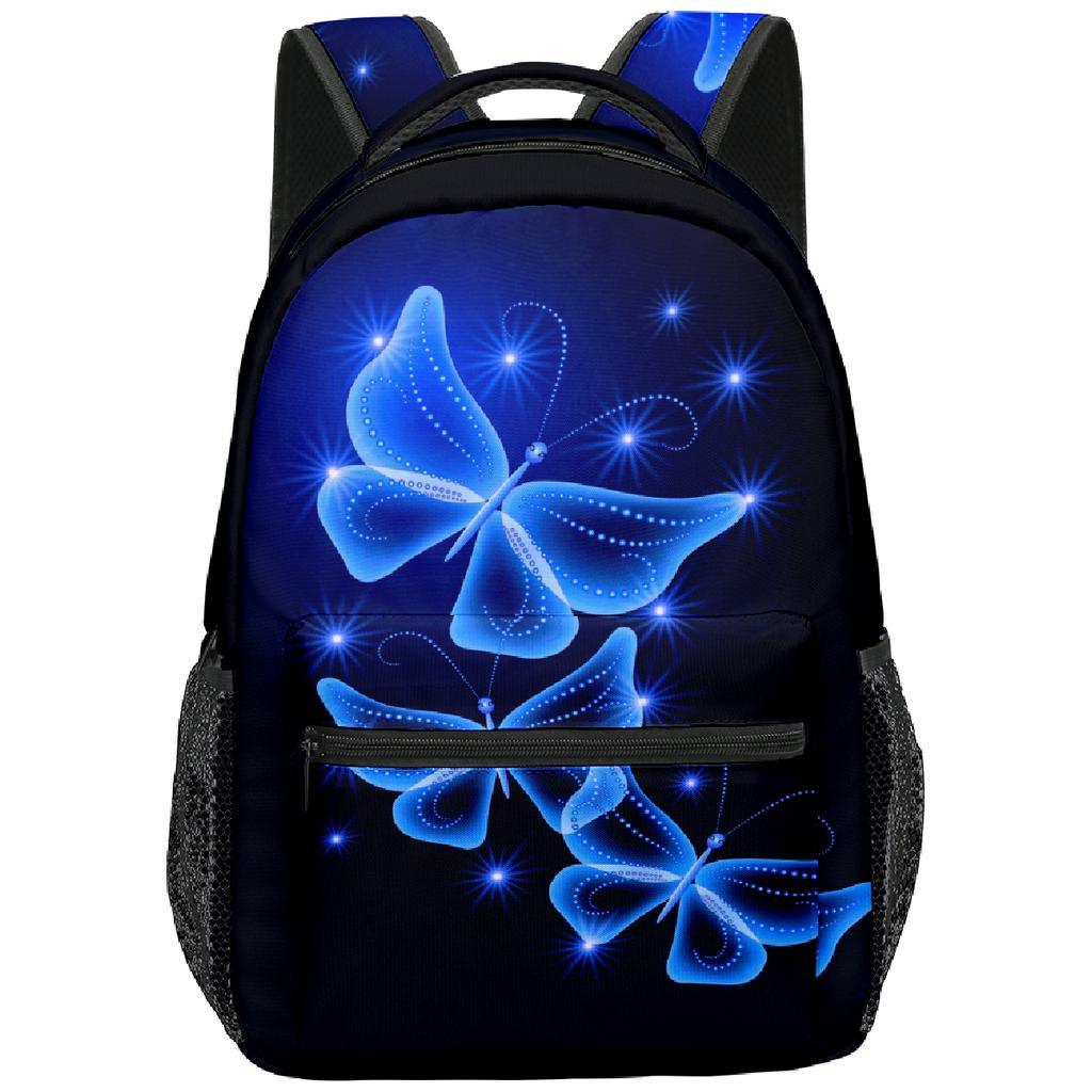 Classic Popular Funny butterfly student Bookbag Notebook Backpacks 3D Print Oxford Waterproof Boys/Girls Travel Backpacks