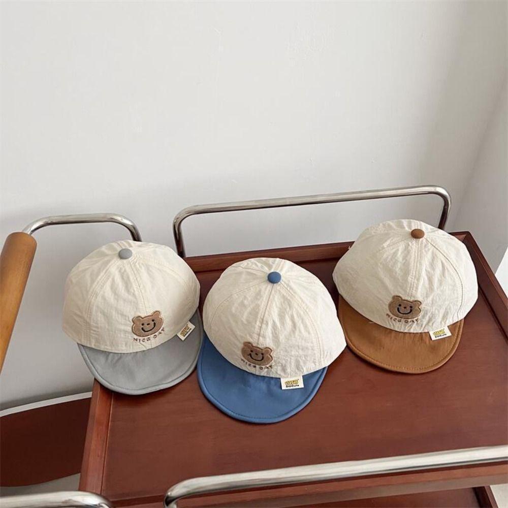 Quick-drying Baby Peaked Hat Summer Children Sunscreen Cap Korean Bear Baseball Cap Toddler