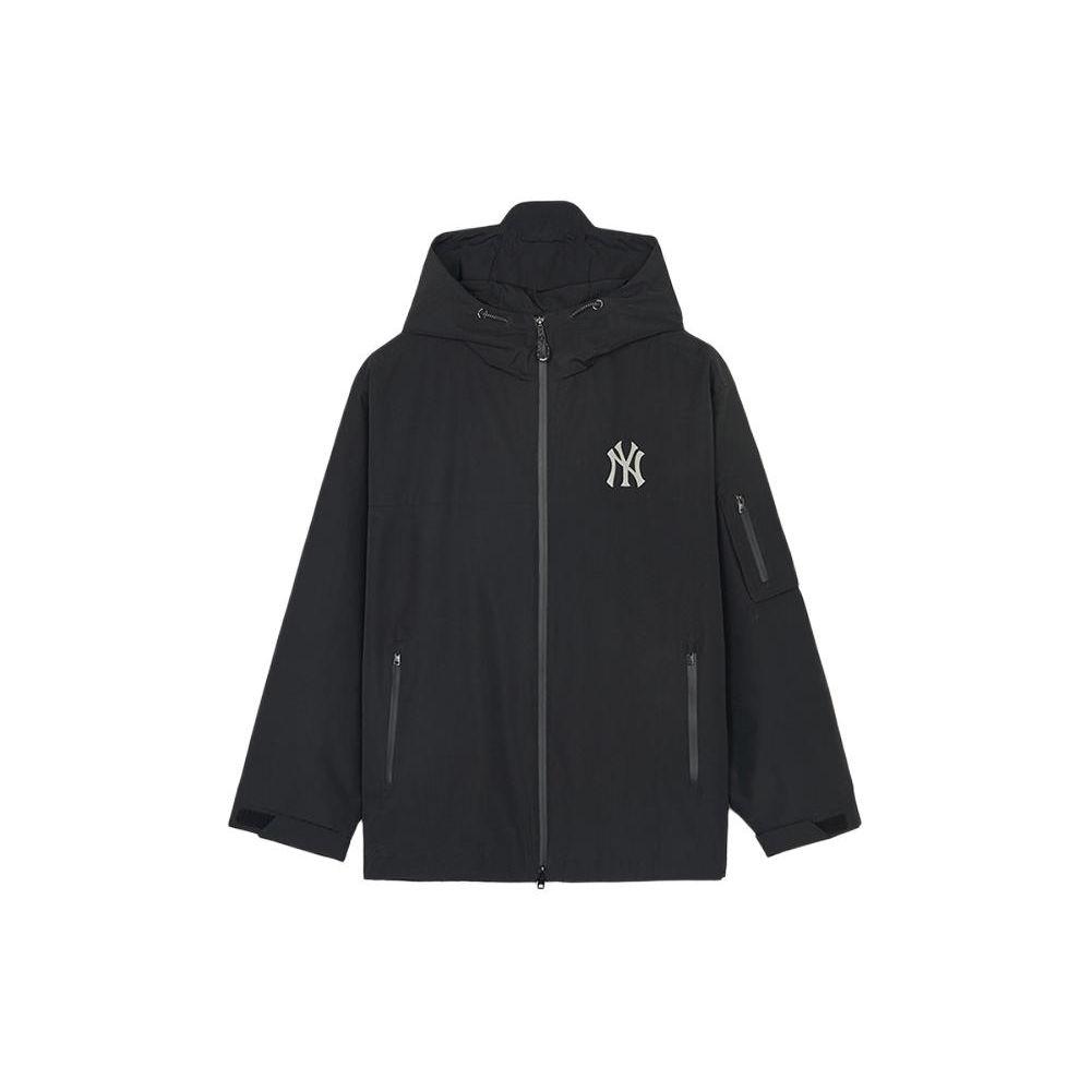 MLB SS24 New York Yankees Logo Hooded Long Sleeve Jacket Unisex jackets Black 3AWJB0341-50BKS