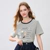 Betu Women's Graphic Striped Color-Block T-shirt