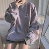 Rainer Large Size Oversized Pullover Crew Logo Loose Long Sleeve Body [Eolluka] Women's Hoodie, Sweatshirt, Neck, Top, Spring, Autumn, Winter, Fit,